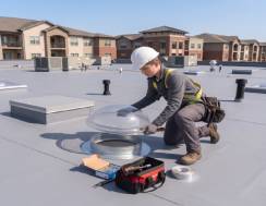 Completed roof vent flashing